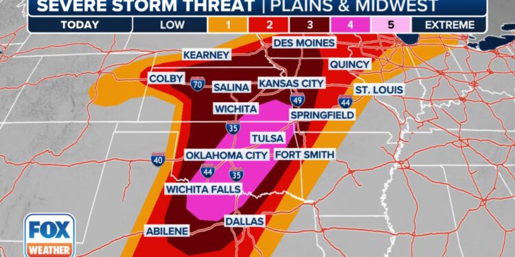 55 million people at risk of severe weather as new tornado outbreak anticipated on Saturday