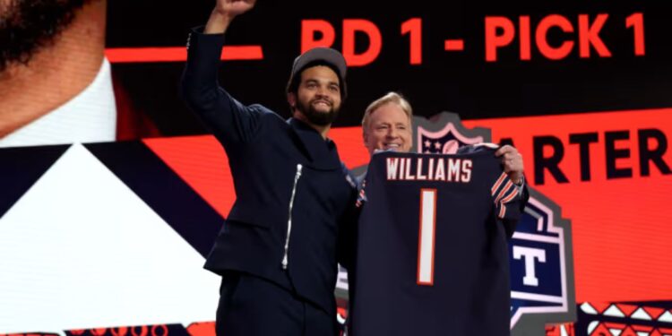 Caleb Williams chosen as the top pick by Chicago Bears in the 2024 NFL draft