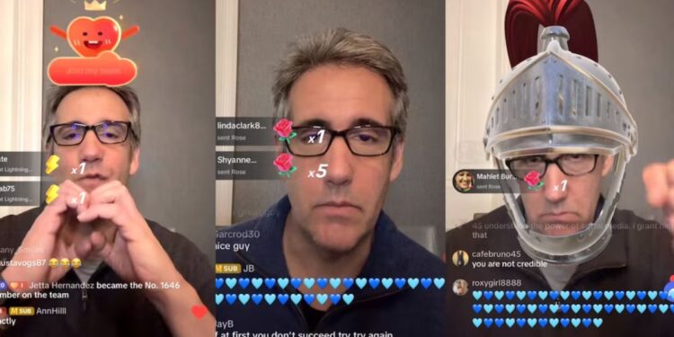 Michael Cohen capitalizes on the Trump trial by hosting live TikTok streams