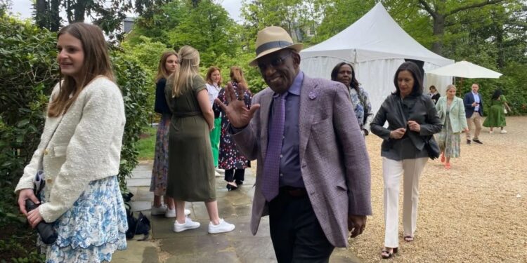Preparing for the annual Garden Brunch at the White House Correspondents’ event