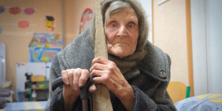 A 98-year-old In Ukraine Woman Walked Miles To Safety From Russians, With Slippers And A Cane