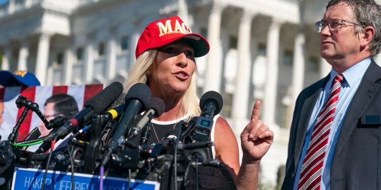 Senate conservatives oppose Greene’s ‘terrible idea’ to oust Speaker Johnson