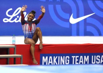 Simone Biles secures spot in Olympics by winning all-around at trials